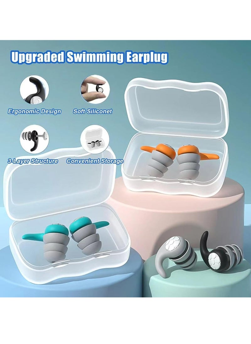 Oasisgalore 3 Pairs Waterproof Swim Earplugs for Kids, Reusable Silicone, Ideal for Pool and Shower  - Image 2