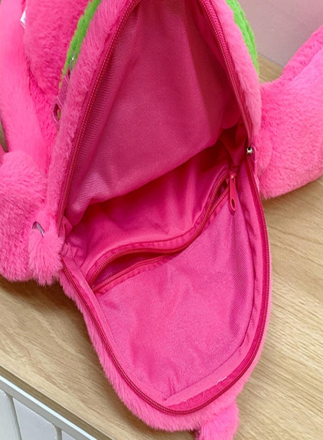 general Cute Puppy Plush Bag Vivid Pink Green Soft Fabric for Summer Outfits - Image 4