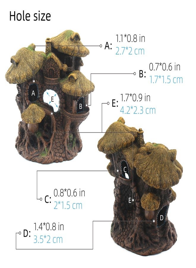 relaqcc Fish Tank Decorations Hideaway Cave, Fish Tank House Accessories for Amphibians, Goldfish, Shrimp, Conch - Image 3