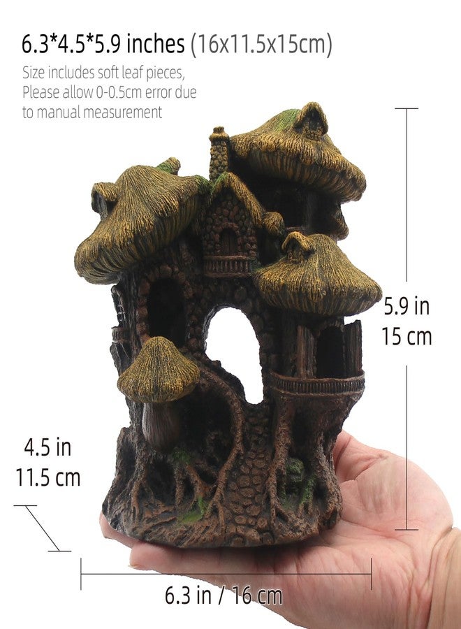 relaqcc Fish Tank Decorations Hideaway Cave, Fish Tank House Accessories for Amphibians, Goldfish, Shrimp, Conch - Image 2