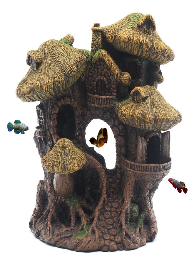 relaqcc Fish Tank Decorations Hideaway Cave, Fish Tank House Accessories for Amphibians, Goldfish, Shrimp, Conch - Image 1
