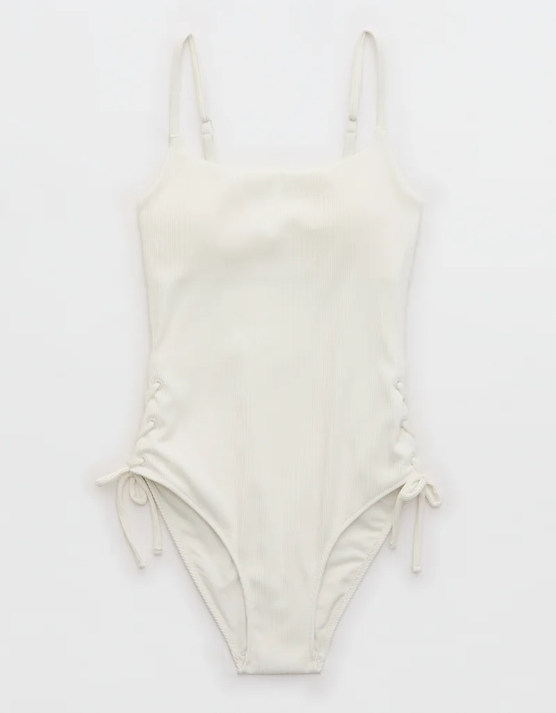 آري من امريكان ايجل Aerie Ribbed Scoop One Piece