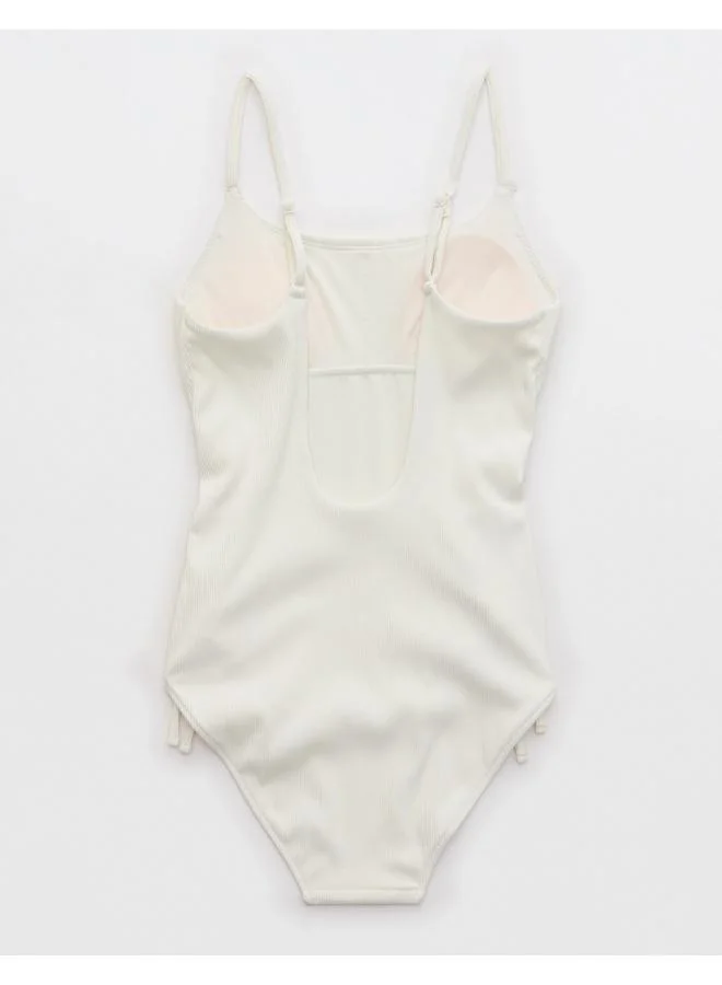 آري من امريكان ايجل Aerie Ribbed Scoop One Piece