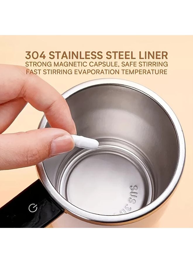 Black Automatic Stirring Cup With Temperature Display USB Rechargeable For Coffee Milk Chocolate - Image 4