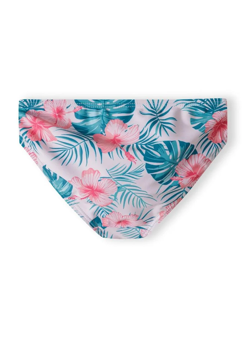 MINOTI Girls' Tropical Ruffle Bikini Set – Pink Flounce Top & Floral Bottoms
