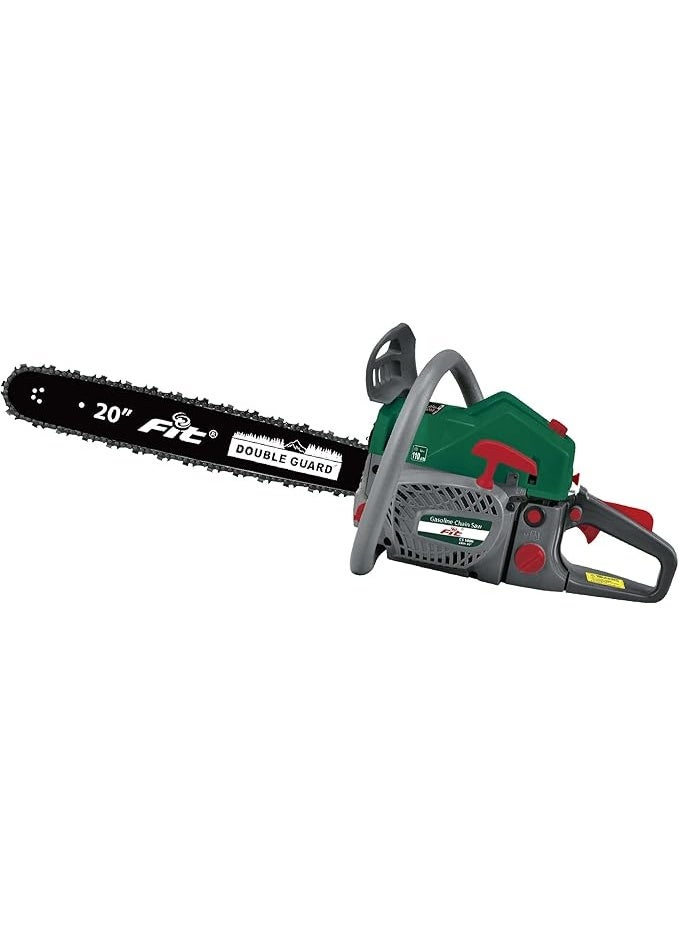 FIT CS5800 Gasoline Chainsaw 20" – 58CC Engine – 2kW Power – Heavy Duty Tree Cutter