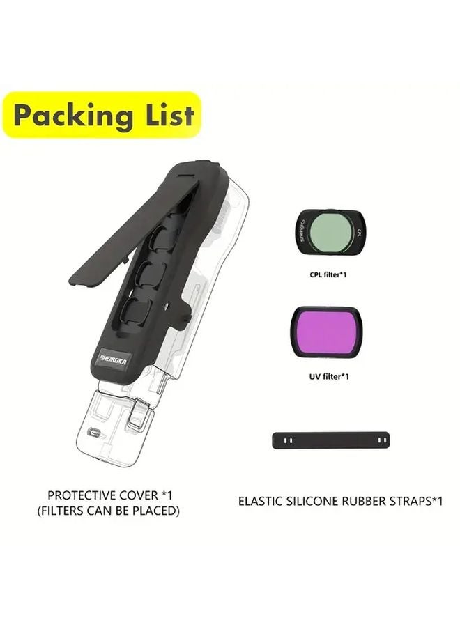 DJI Osmo Pocket 3 Protective Case With Camera Lens Screen Protector And 2 Filters Anti Drop Flip Cover - Image 1