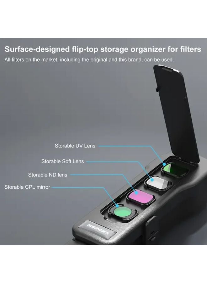 DJI Osmo Pocket 3 Protective Case With Camera Lens Screen Protector And 2 Filters Anti Drop Flip Cover - Image 5