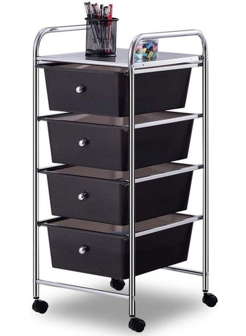 4-Tier Mobile Drawer Organizer and Storage Cart with Wheels