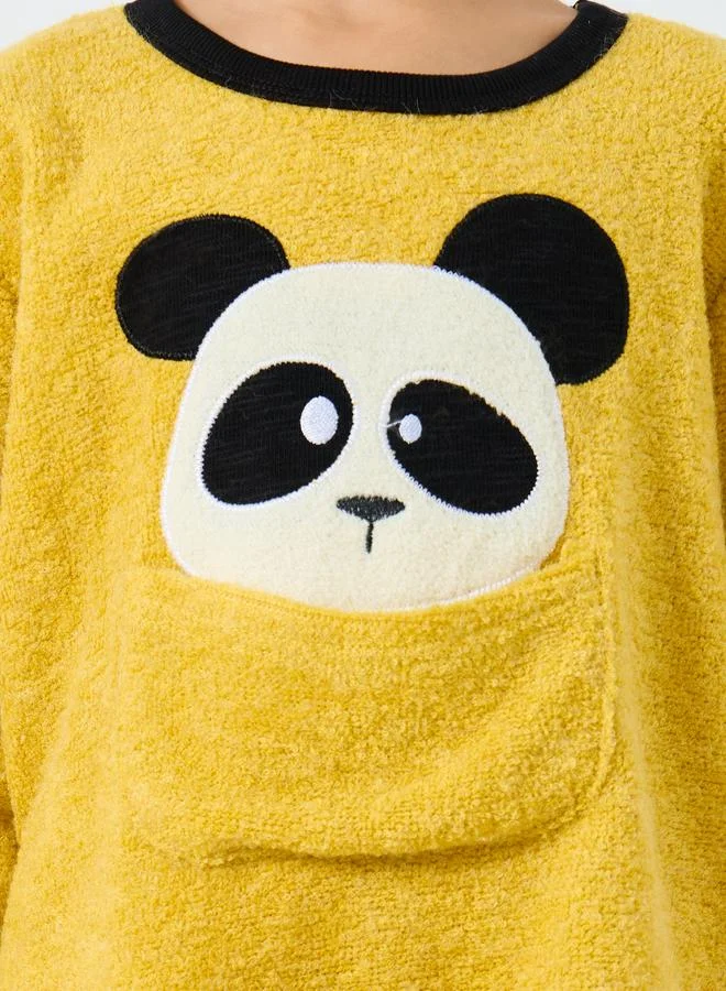 Take Two Take Two Boys Pocket Detail Polar Fleece Top and Pyjama Set