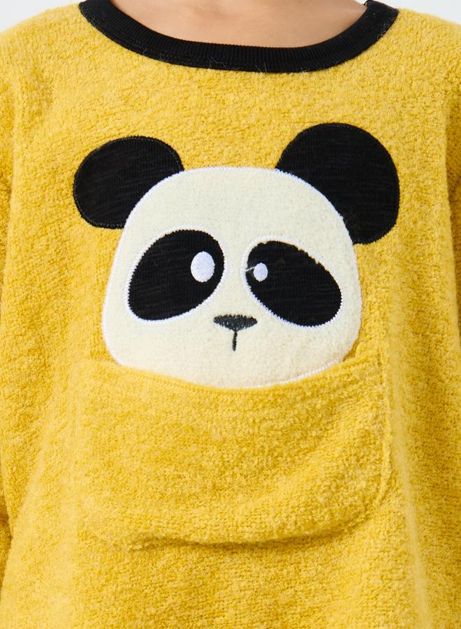 Take Two Boys Pocket Detail Polar Fleece Top and Pyjama Set - Image 3