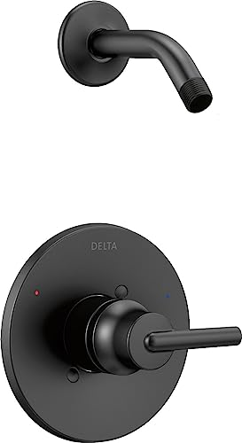 Delta Faucet Trinsic 14 Series Single-Function Shower Faucet Trim Kit, Matte Black T14259-BLLHD (Shower Head and Valve Sold Separately) - Image 1