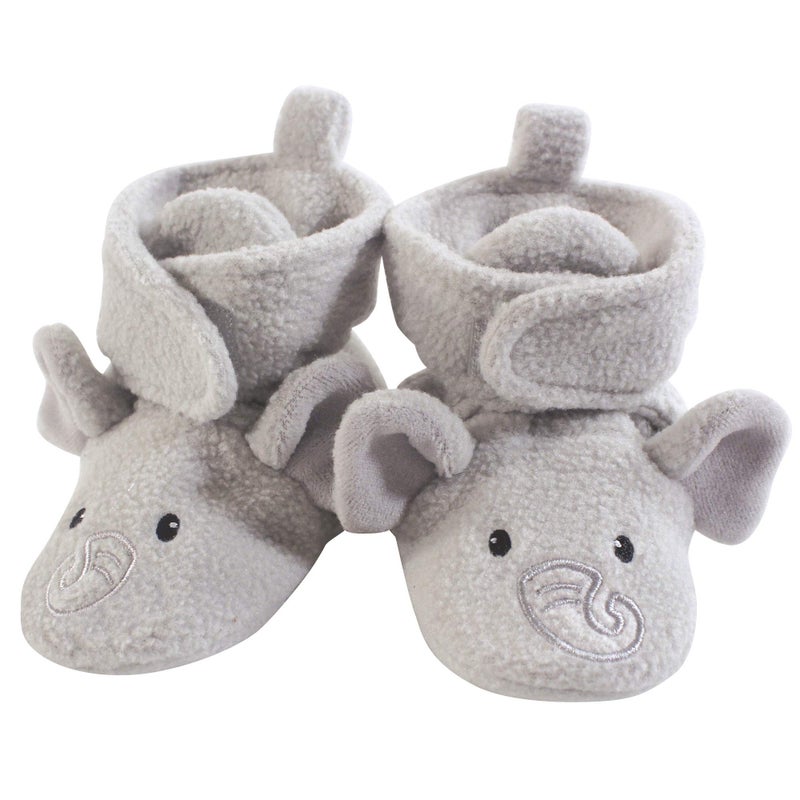 hudson baby Hudson Baby UnisexBaby Cozy Fleece Booties Slipper Sock Neutral Elephant 1218 Months 