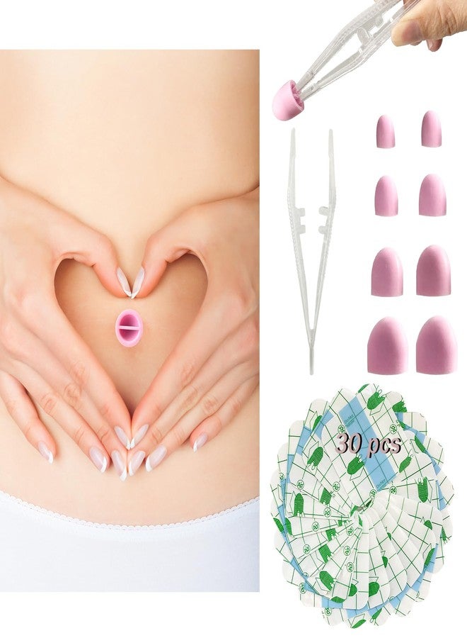 Josuyofo Patented 8PCS Belly Button Plug Post Tummy Tuck & Liposuction Recovery Shaper, Soft and Comfortable Belly Button Retainer (Pink) - Image 1