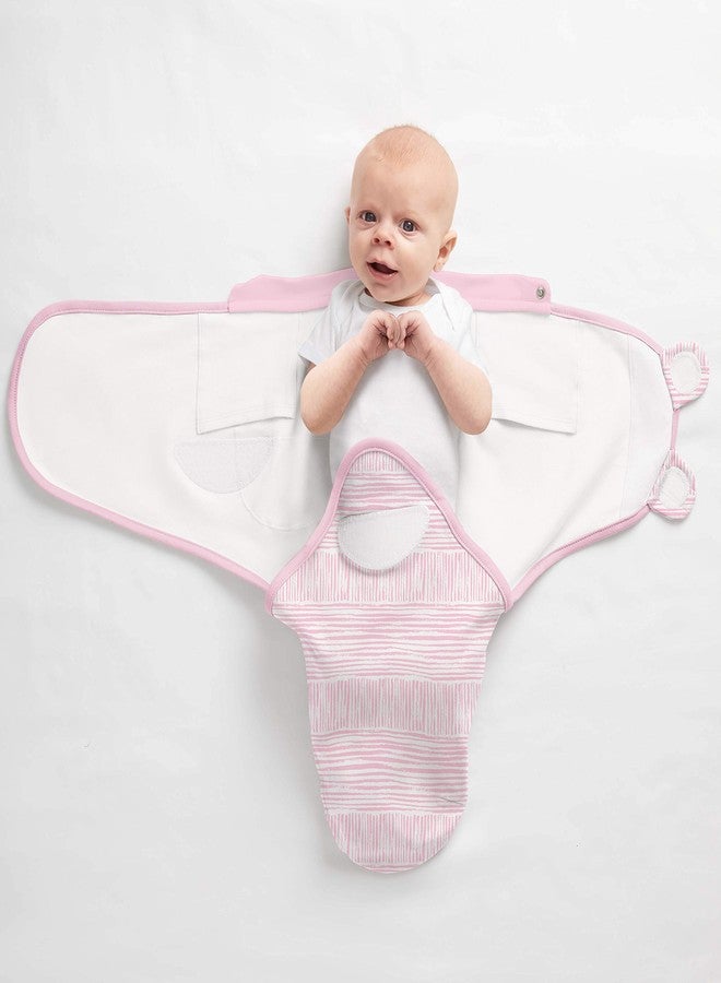 SwaddleMe Natural Position 2-in-1 Swaddle with Easy Change Zipper - Size Small/Medium, 0-3 Months, 1-Pack (Sugar Stripes ) - Image 3