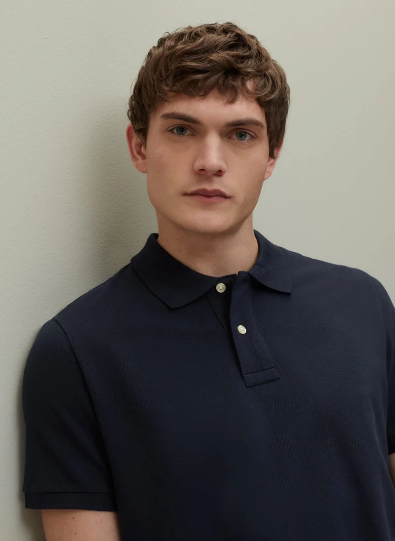 Ovs PIOMBO Supima cotton pique polo shirt