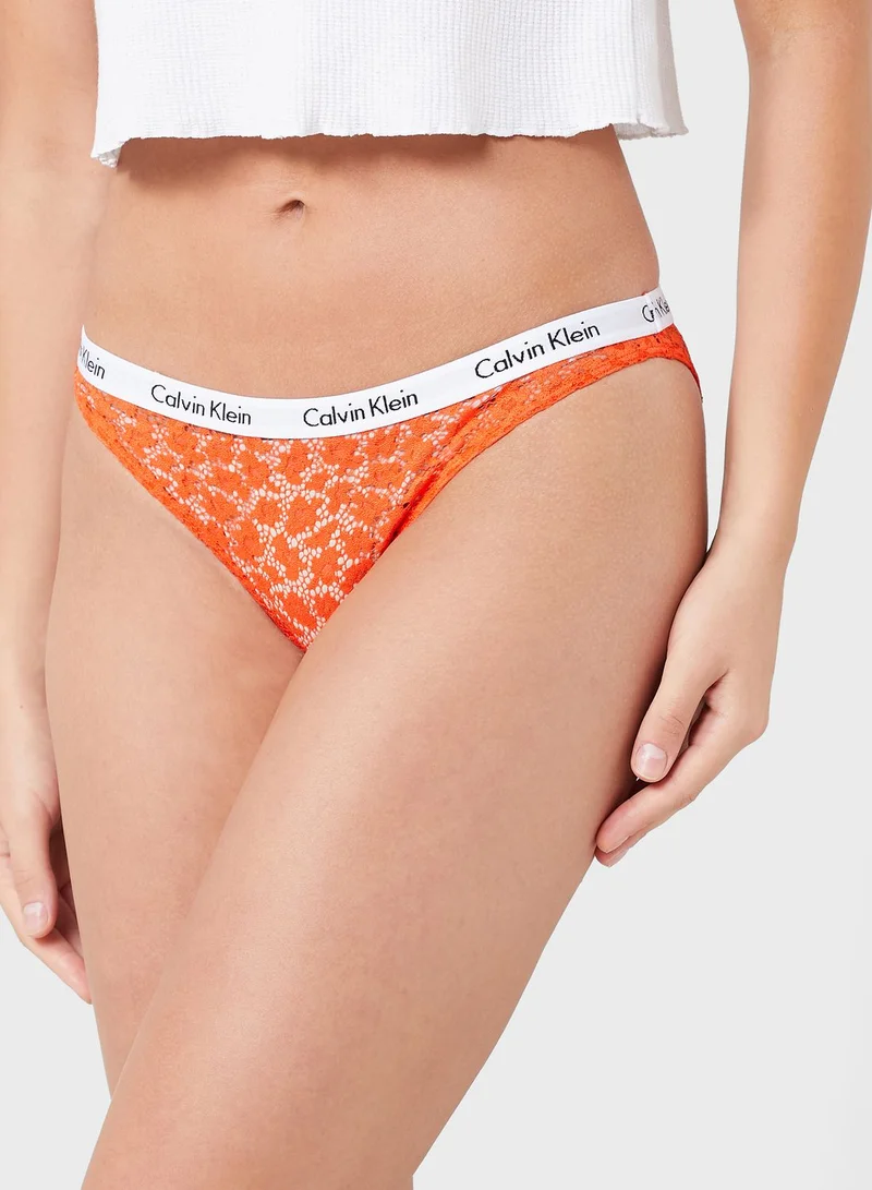 CALVIN KLEIN Logo Band Lace Detail Brief
