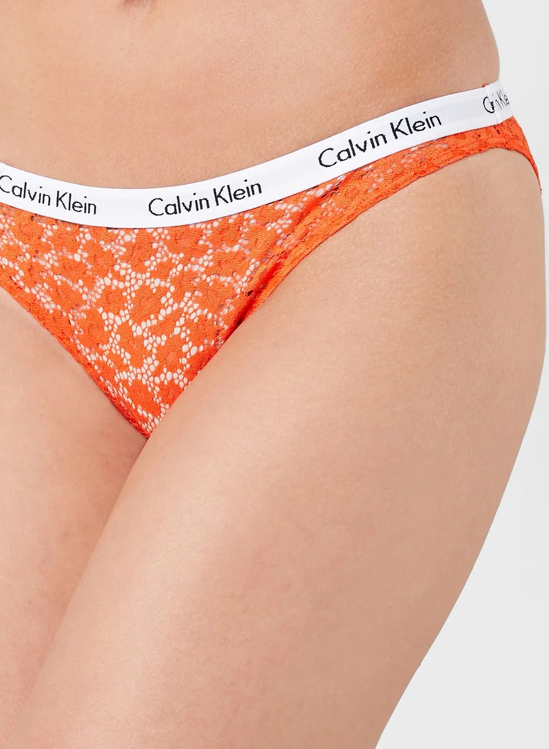 CALVIN KLEIN Logo Band Lace Detail Brief