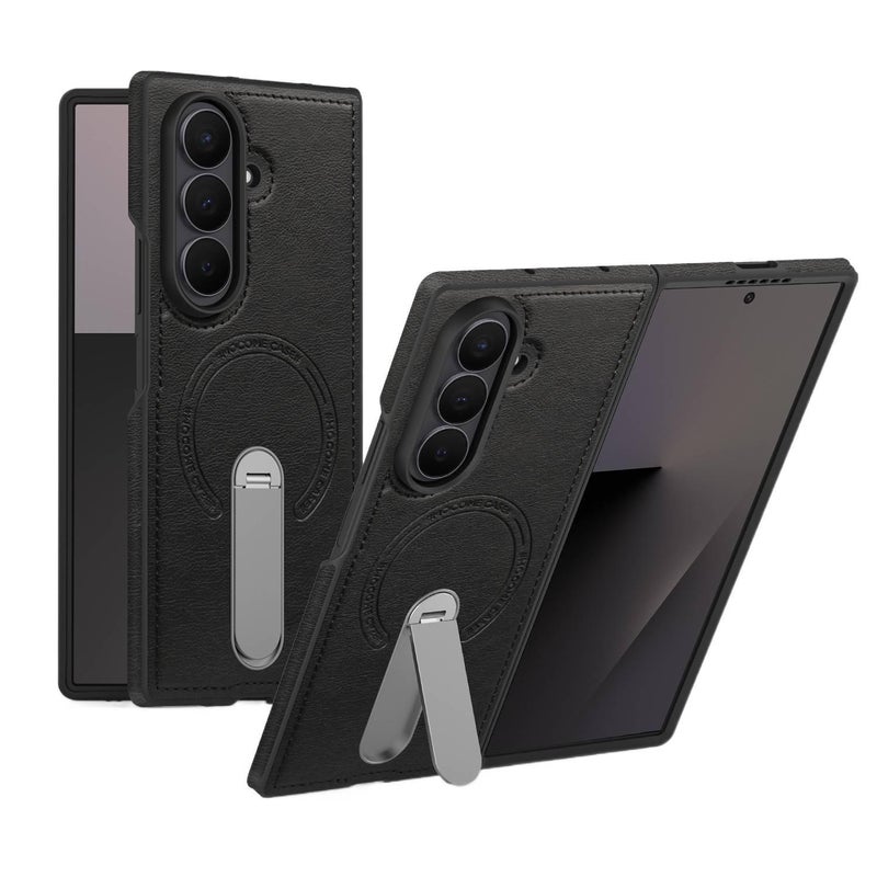 MagSafe Case TPU Protective + PC for Samsung Galaxy Z Fold 6 and Kickstand in Brown for Daily Carry - Image 2