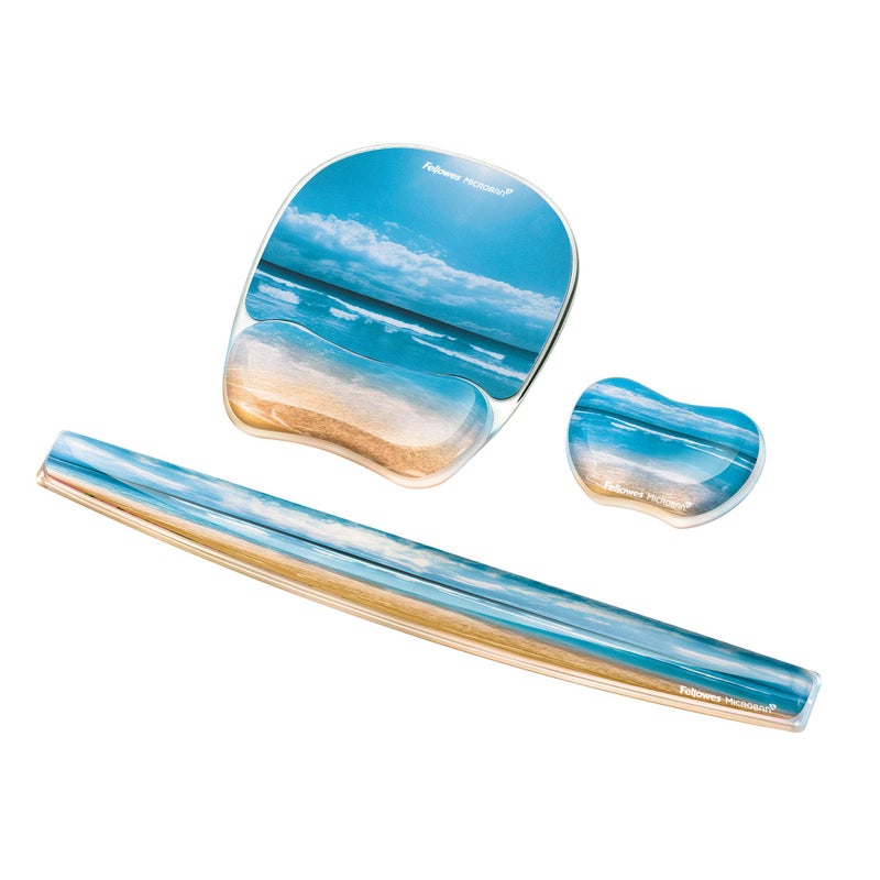 Fellowes Photo Gel Mouse Pad Wrist Rest with MICROBAN - Sandy Beach (9179301) - Image 3