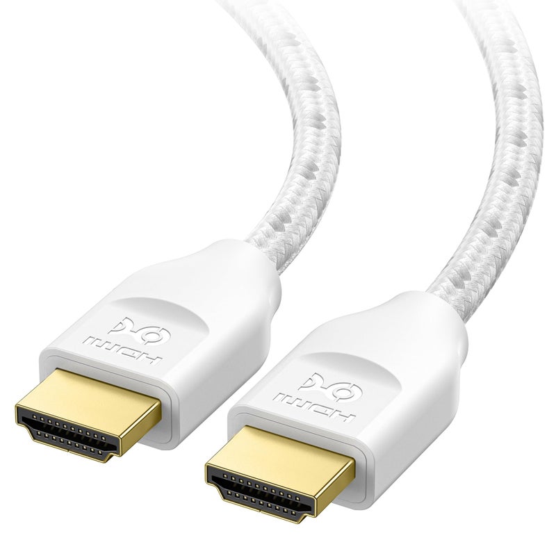 Cable Matters Ultra High Speed HDMI Certified Braided 48Gbps 8K HDMI Cable 131 ft 4m with 8K60Hz 4K240Hz and HDR Support for PS5 Xbox Series XS RTX3080 3090 Apple TV and More in White