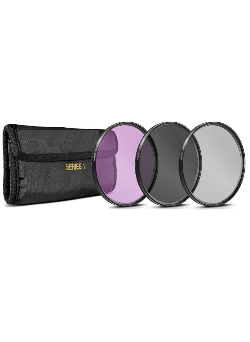 Big Mike's 67mm Multi-Coated 3 Piece Filter Kit (UV-CPL-FLD) for Nikon CoolPix P900, P950 Digital Camera  - Image 2