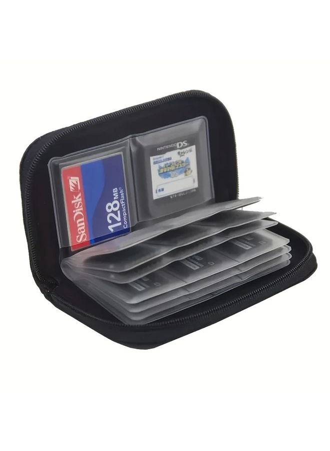 Black Memory Card Storage Box with Clear PVC Pockets for CF SD Micro SD Cards - Image 5