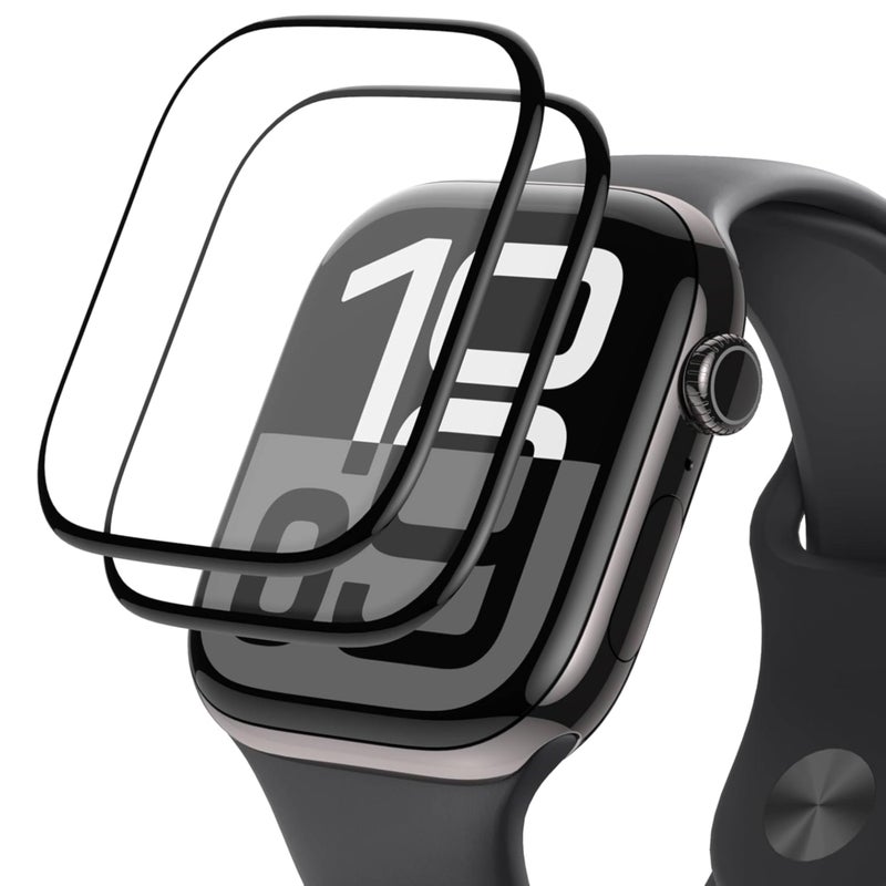 Vurtboly 2 Pack Screen Protector Compatible with Apple Watch 10 2024, 3D Curved Soft Full Coverage, Bubble-Free, HD Clear, 46mm - Image 3