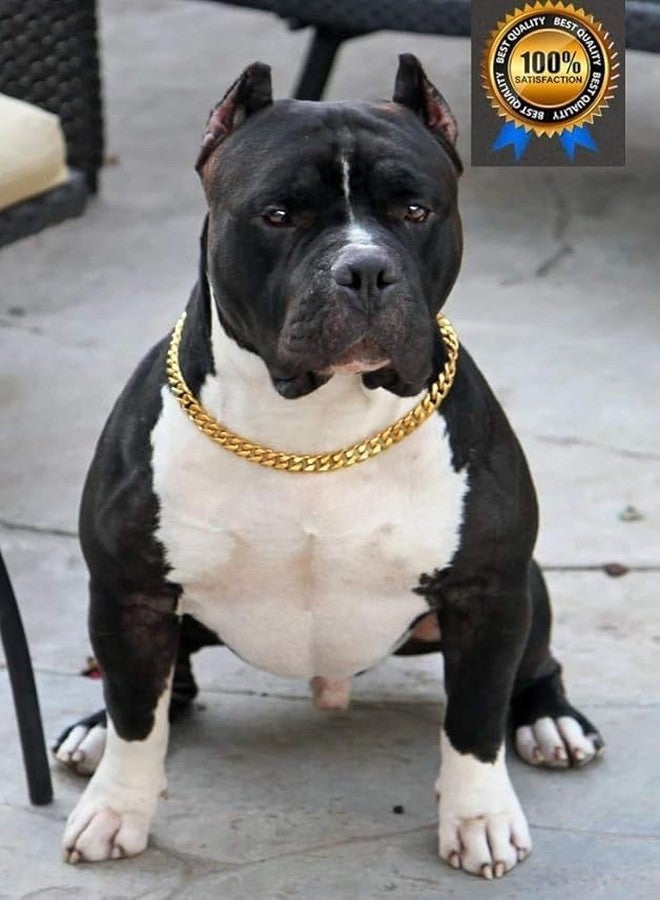 SUPER CHAIN Training Brass Choke Chain Collar, Brass Heavy Duty Diamond Cut Gold Dog Choke Chain Training Dog Collar for Cats, Puppies and All Breed Dogs (4 mm, 24 Inch-Large) - Image 2