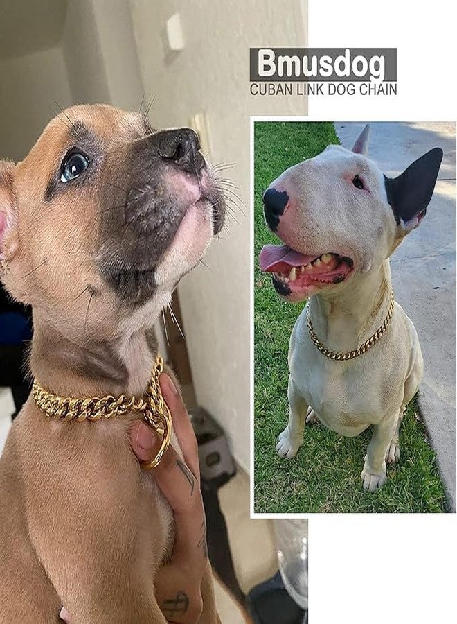 SUPER CHAIN Training Brass Choke Chain Collar, Brass Heavy Duty Diamond Cut Gold Dog Choke Chain Training Dog Collar for Cats, Puppies and All Breed Dogs (4 mm, 24 Inch-Large) - Image 3