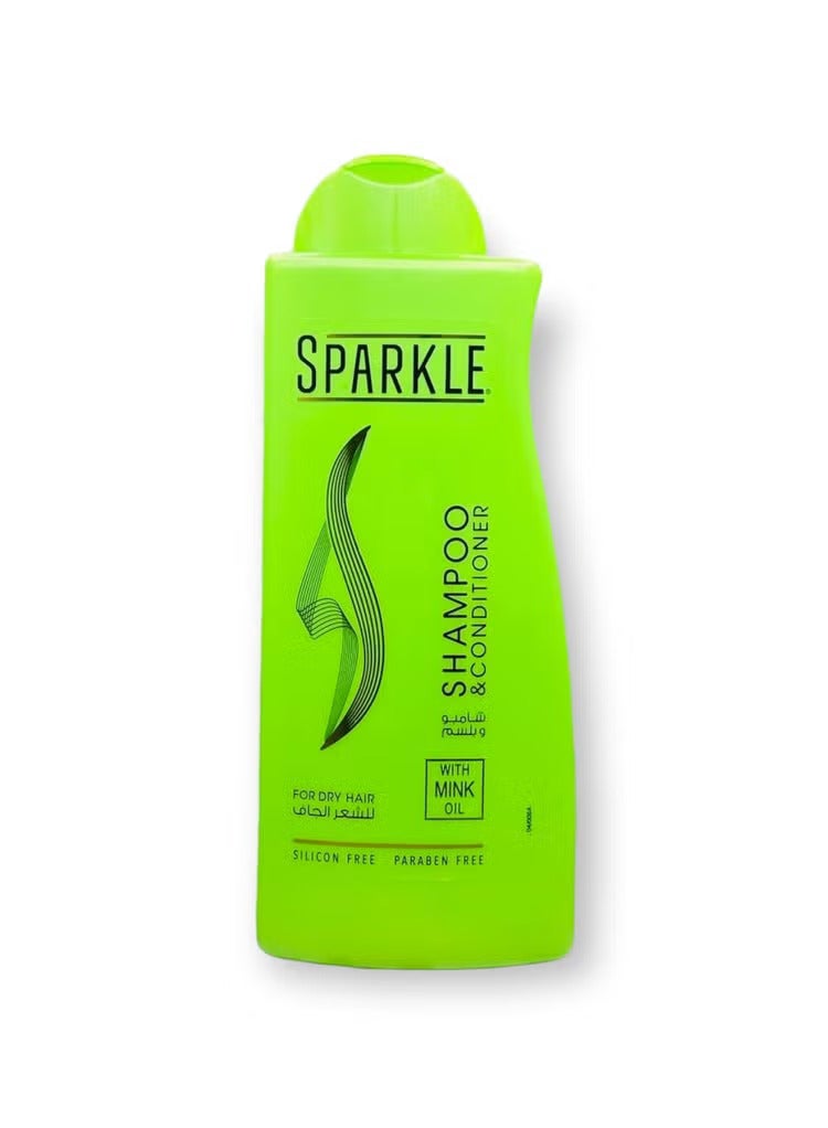 Sparkle Shampoo & Conditioner With Mink Oil For Dry Hair 600ML - Image 1