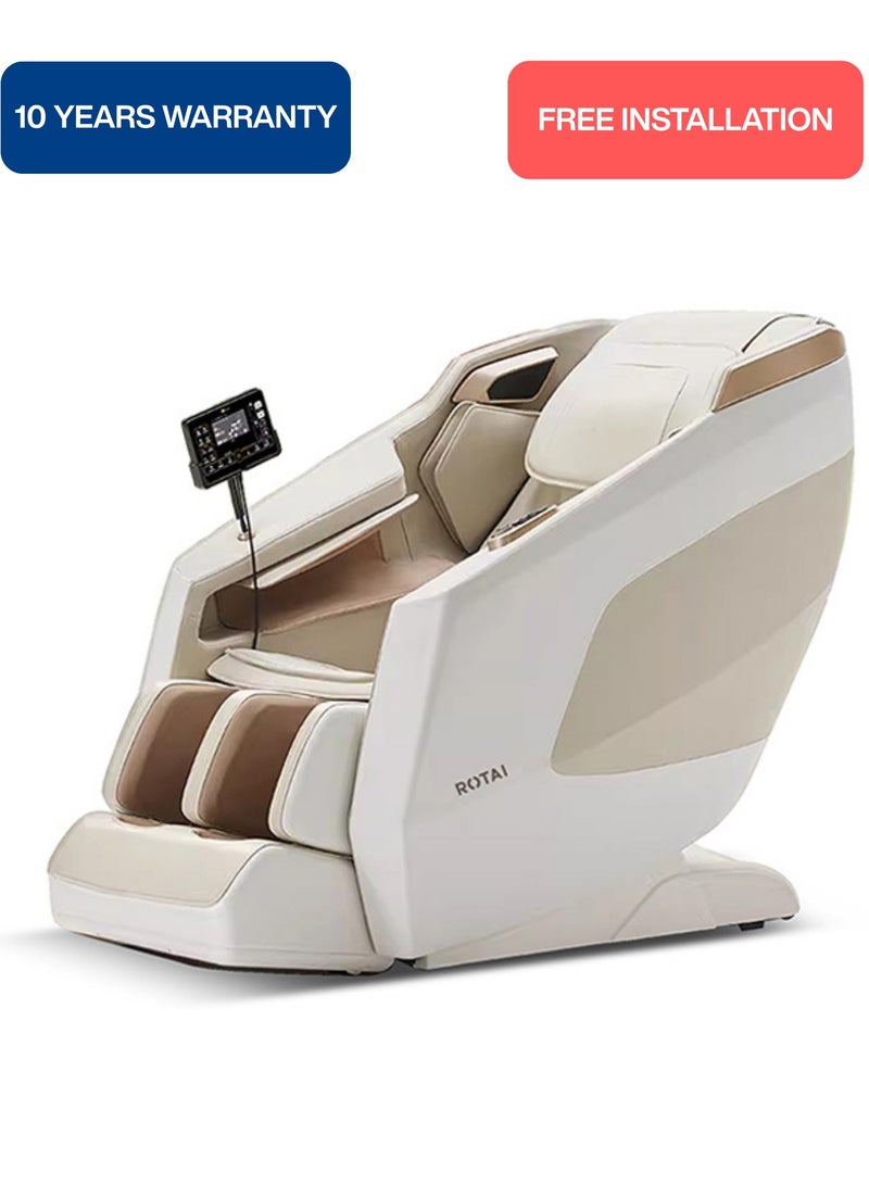روتاي كرسي التدليك Rotai EON Pro، ضمان 10 سنوات، راحة المقعد الممتدة، ضمان إعادة الشراء، بكرات مسار 8D SL، كرسي تدليك كامل الجسم، 22 وضعًا تلقائيًا، انعدام الجاذبية، ظهر مُدفأ، وسائد هوائية، بلوتوث. - Image 1