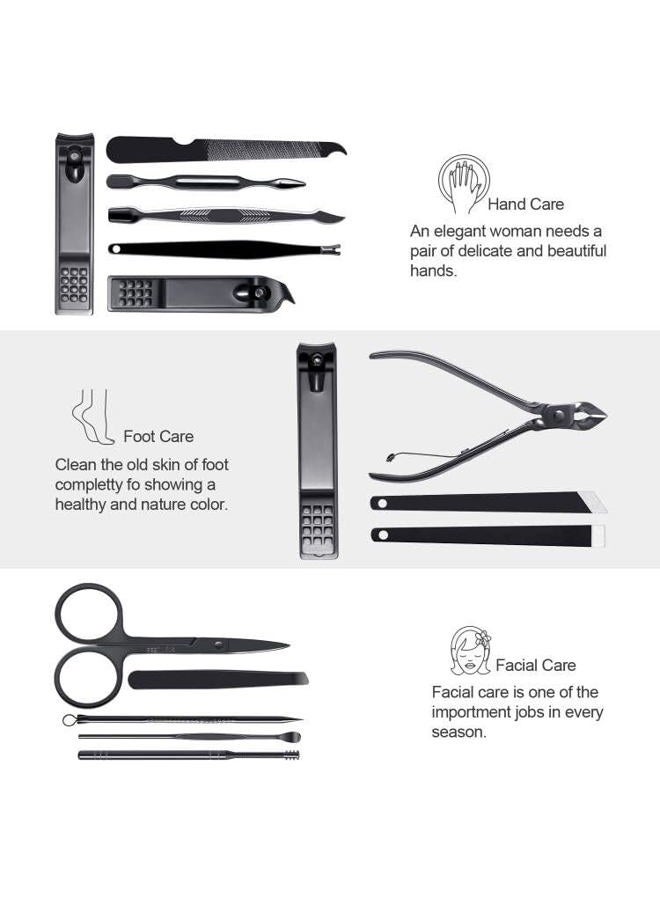 FIXBODY Nail Clippers for Men, Nail Grooming Kit, Manicure Kit Gift for Men, Nail Clippers Set for Women, Fingernail Clippers and Toenail Clippers - Image 2