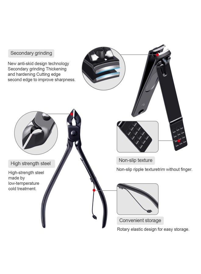 FIXBODY Nail Clippers for Men, Nail Grooming Kit, Manicure Kit Gift for Men, Nail Clippers Set for Women, Fingernail Clippers and Toenail Clippers - Image 3