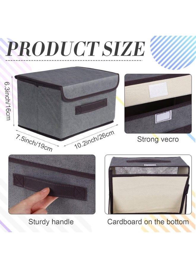 Arabest Pack of 4 Foldable Storage Box with Lid Grey 36x23x24cm  - Image 4