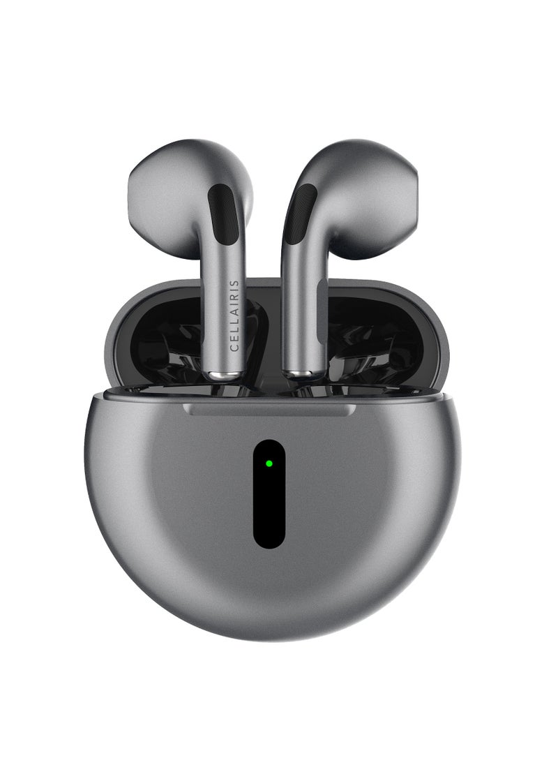 Cellairis - OPAL II TWS Wireless Earphones, In-Ear Bluetooth V5.3 + EDR, Noise Cancellation, Water Resistant (Ipx4) , Light-Weight Earbuds - Gun Metal - Image 1