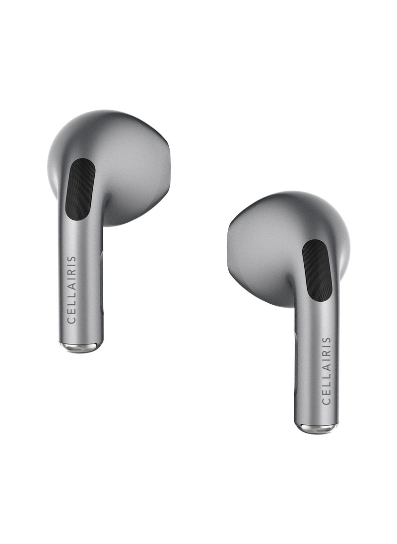 Cellairis - OPAL II TWS Wireless Earphones, In-Ear Bluetooth V5.3 + EDR, Noise Cancellation, Water Resistant (Ipx4) , Light-Weight Earbuds - Gun Metal - Image 1