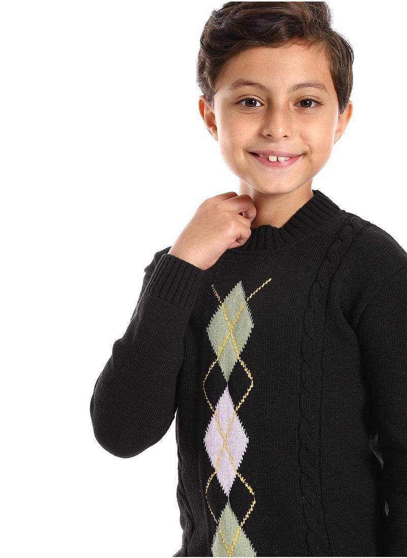 Caesar - Wool Boys Pullover With Multi Design - Image 1