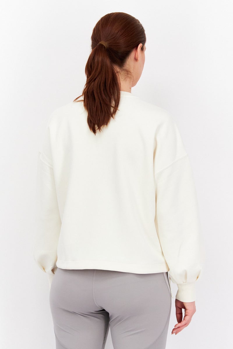 PUMA Women Sportswear Fit Long Sleeves Training Top, Beige - Image 4