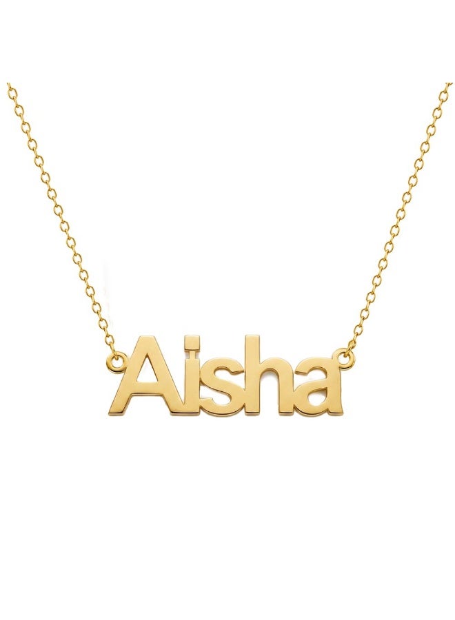 NENOUSH Baby Girl Name Necklace | Balloon Font Letter Pendant Chain 30cm | Gold Tone Jewelry for Baby Girls | Fashion Necklace | Daily Wear | Party Wear - Image 1