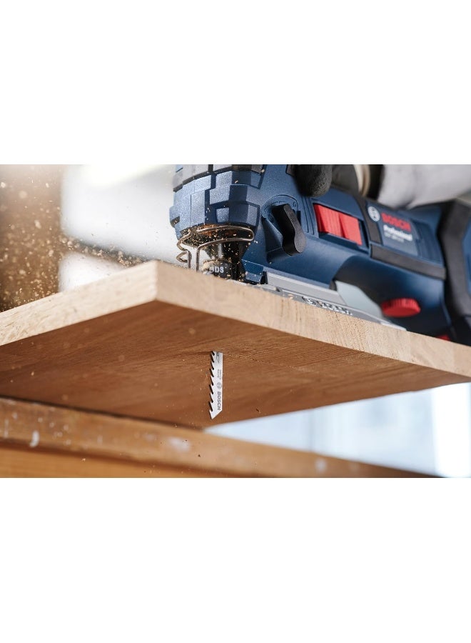 Bosch - T101B Jigsaw Blades, High Carbon Steel Material, Fine Progressive Tooth Pitch (2.7 Mm) Cuts Woodworking Materials With 3-30 Mm Thickness, 5 Pcs - Image 4
