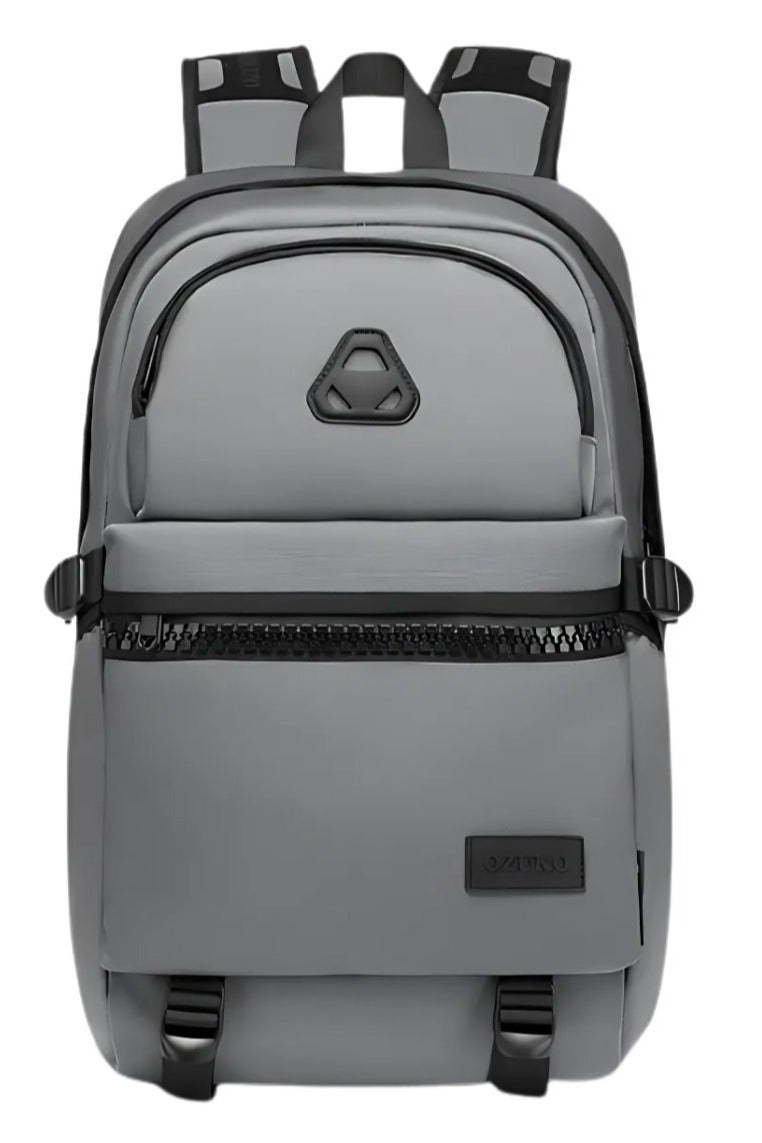 أوزوكو حقيبة ظهر OZUKO 9488 – مقاومة للماء، خفيفة الوزن، باللون الرمادي