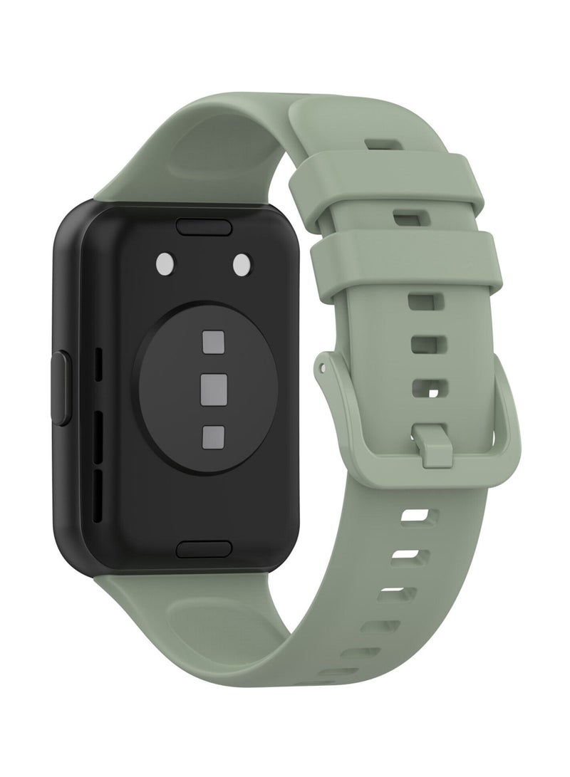 أحزمة بديلة من السيليكون الناعم لساعة Huawei Watch Fit 2 - أخضر فاتح - Image 2