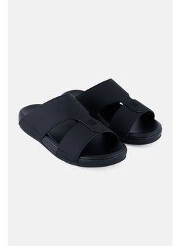 Algspar Men 2 Strap Slip On Arabic Sandals, Black  - Image 1