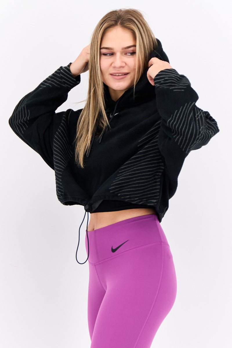 Nike Women Oversize Fit Long Sleeves Training Hoodie, Black - Image 2