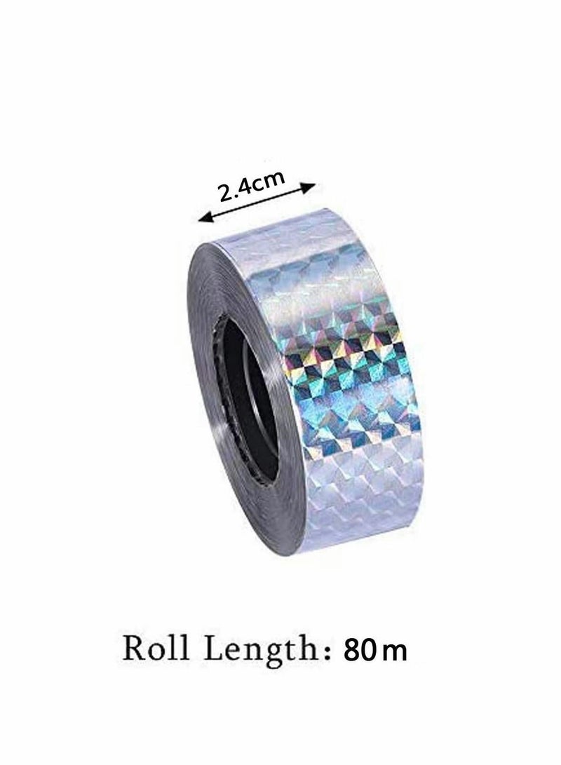 Excefore Bird Repellent Deterrent Reflective Scare Tape, Double Sided Bird Repellent Tape for Home, Garden and Farm, 80m x 2.4cm - Image 3