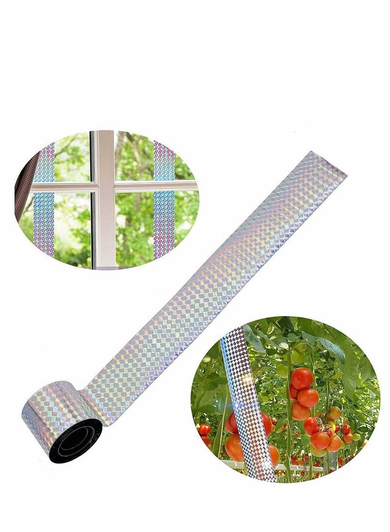Excefore Bird Repellent Deterrent Reflective Scare Tape, Double Sided Bird Repellent Tape for Home, Garden and Farm, 80m x 2.4cm - Image 4