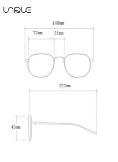 Unique 2 PCS Sun Glasses - Wrap-around Sun Glasses - Stylish oval thick-frame Sun Glasses - UV400 Sun Glasses - Men's and women's Sun Glasses(Black and Sliver)  - Image 2