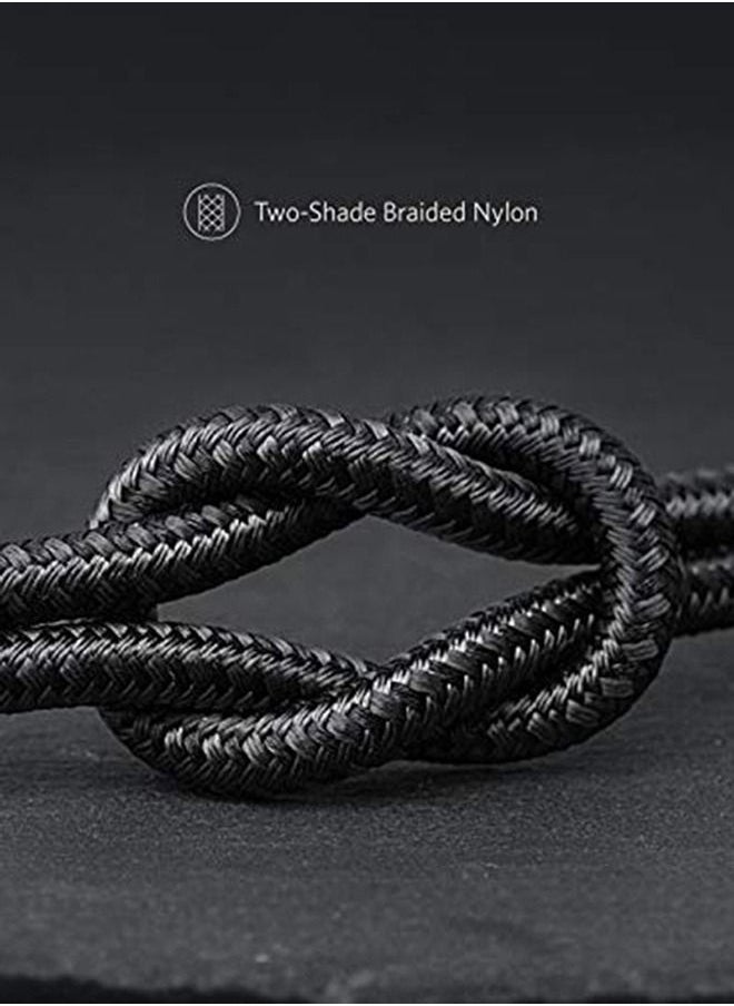 MOXOM USB to Lightning Charging Cable Nylon Braided High-Density Quick Charge Compatible for iPhone 13 12 11 Pro Max Mini XS X 8 7 6 5 SE iPad  - Image 3