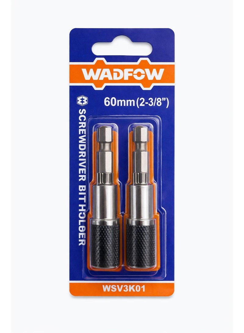 WADFOW Magnetic Quick Release Screwdriver Bit Holder 60mm 1/4” HEX (2 PCS) – Heavy Duty Bit Adapter - Image 2